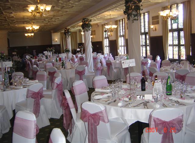Chair Covers with Pink Bows